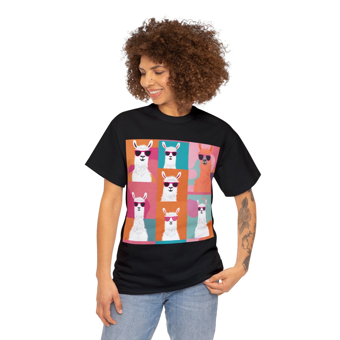 Rainbow Llama Portraits Tee