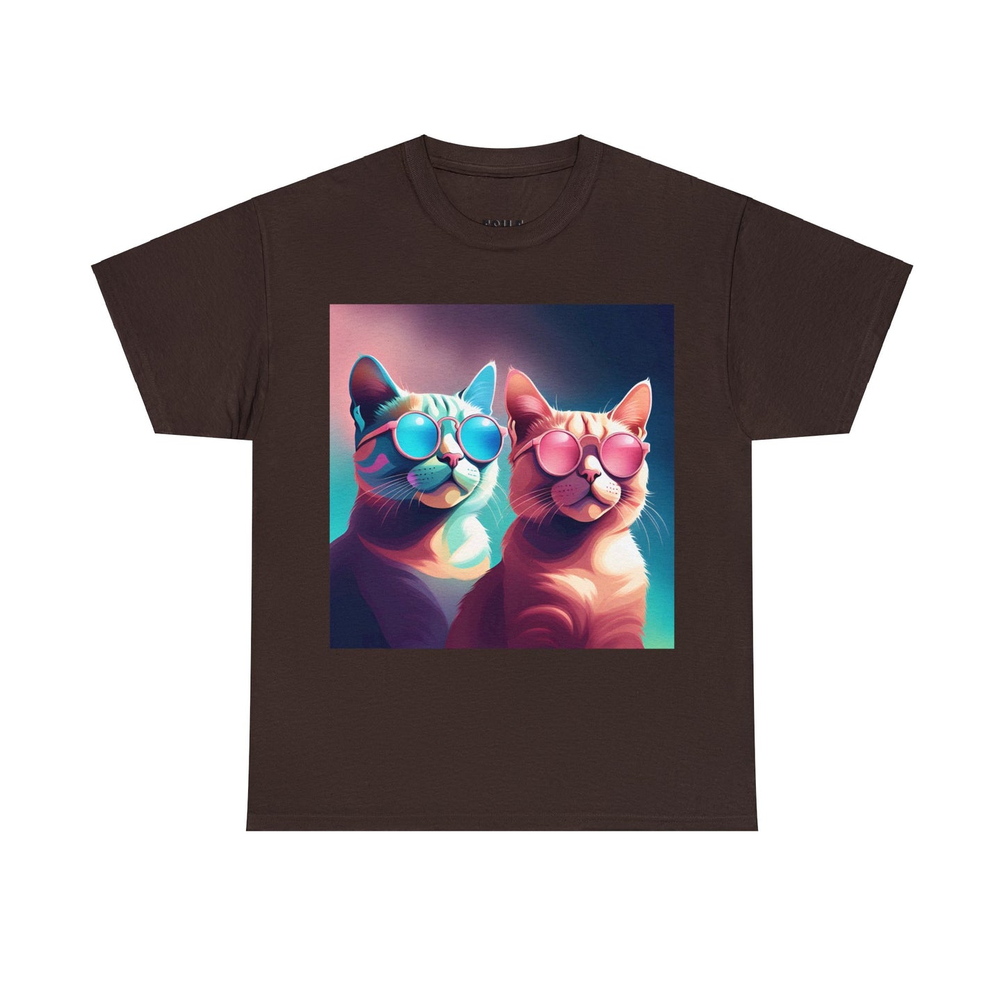 Shades of Whiskers: Twin Cool Cats Tee