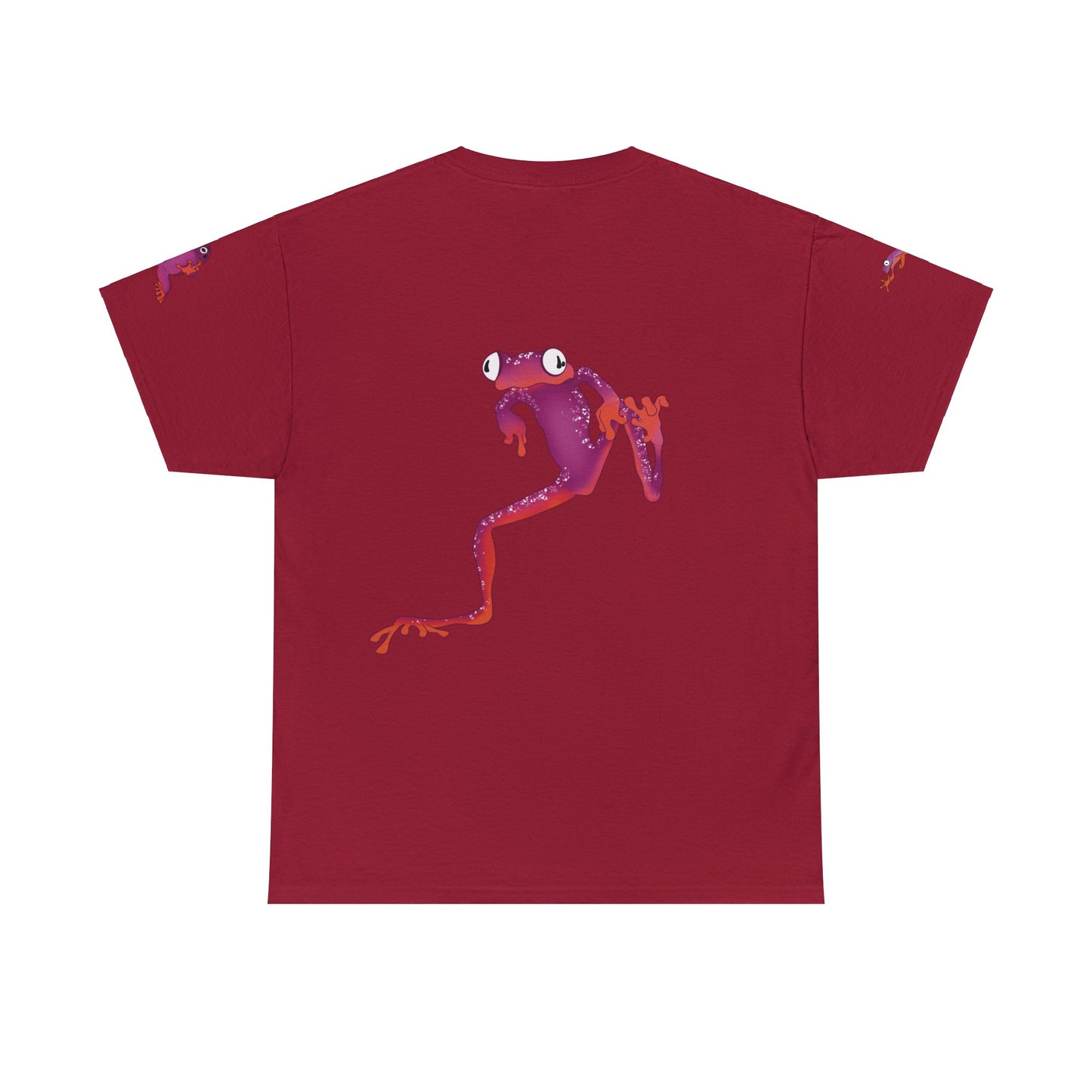 Frogs Dance Tee - Vibrant Pink and Orange Frog T-Shirt