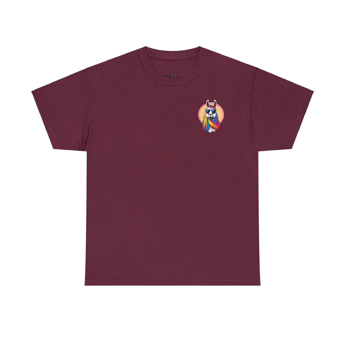 Llama Tee - Sunglasses & Rainbow Locks