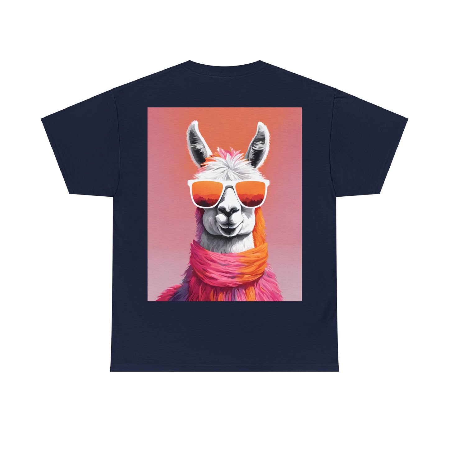 Llama Shades Tee - Tropical Sunset Edition"
