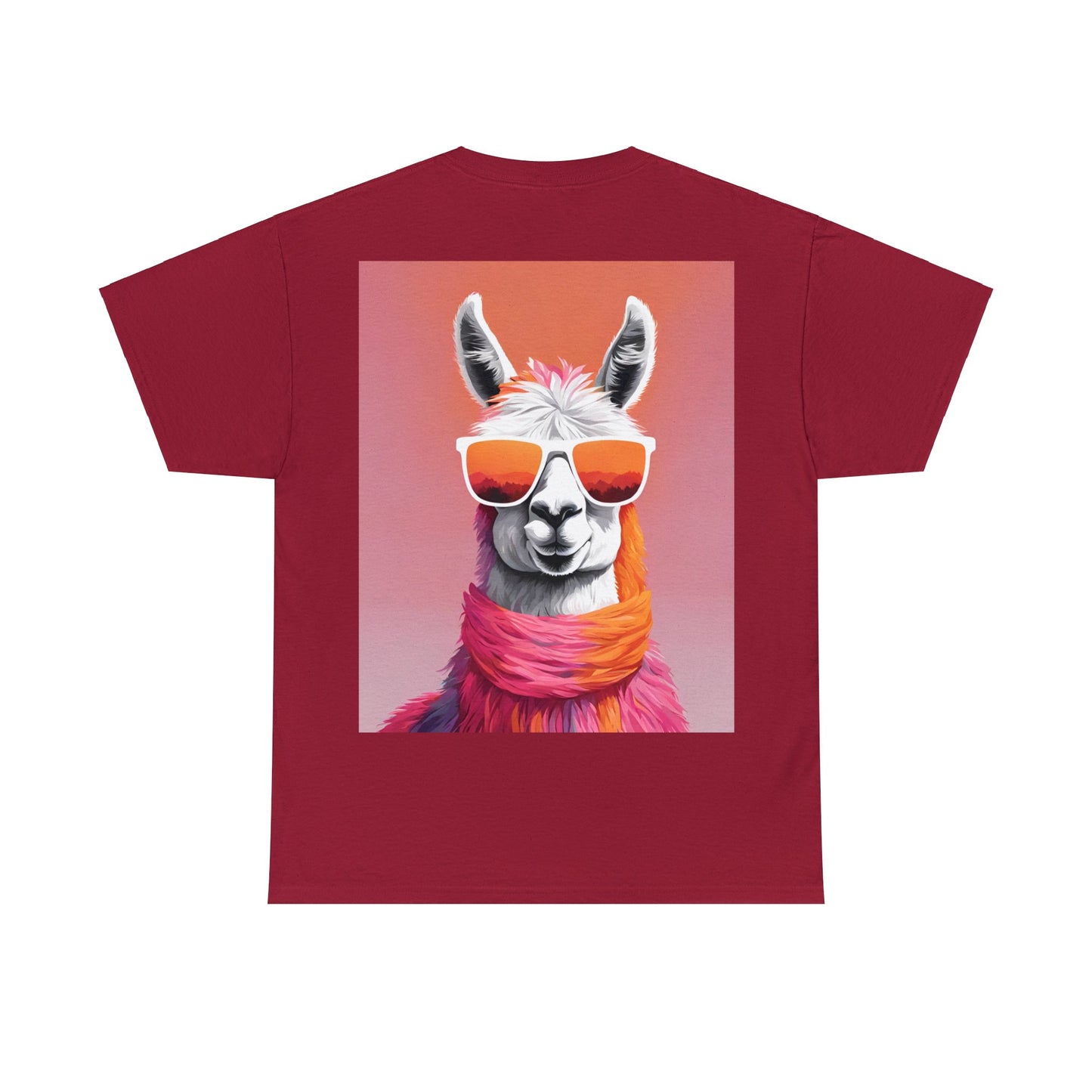 Llama Shades Tee - Tropical Sunset Edition"
