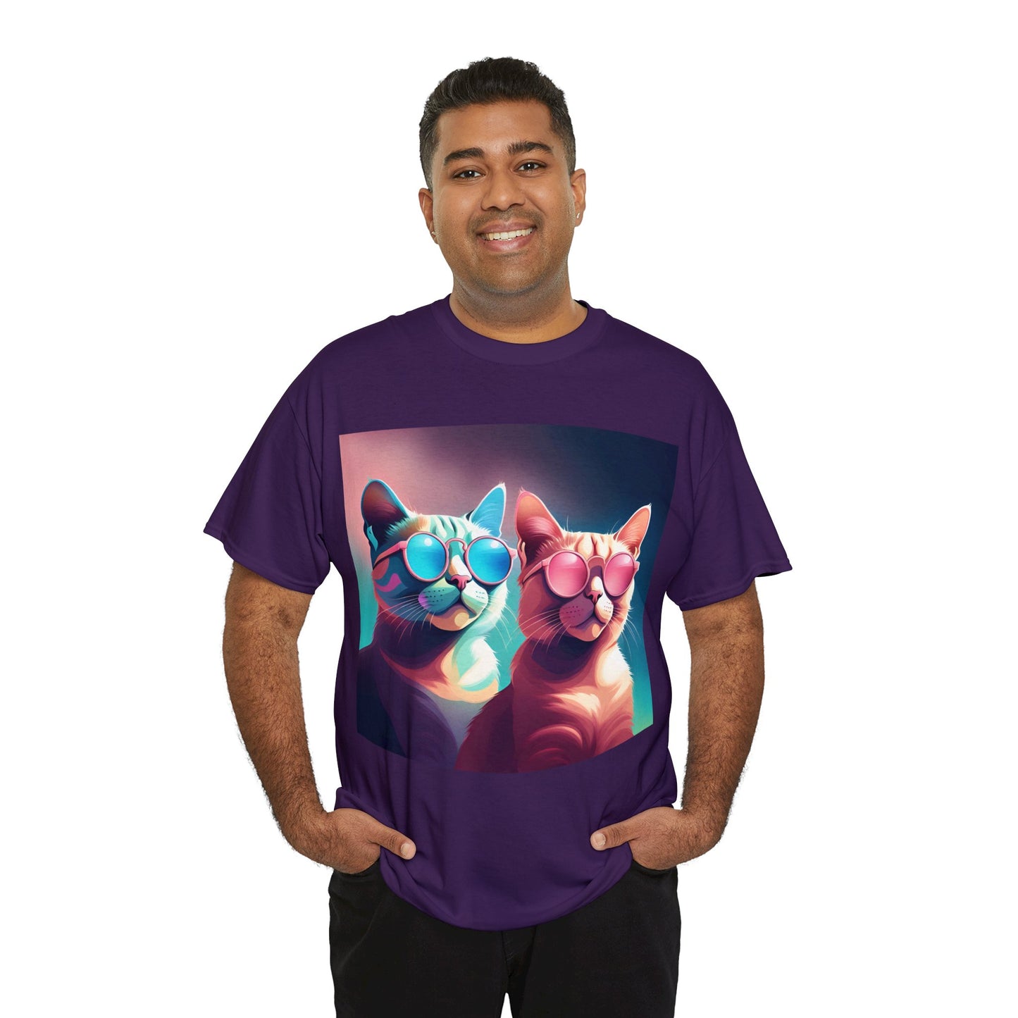 Shades of Whiskers: Twin Cool Cats Tee