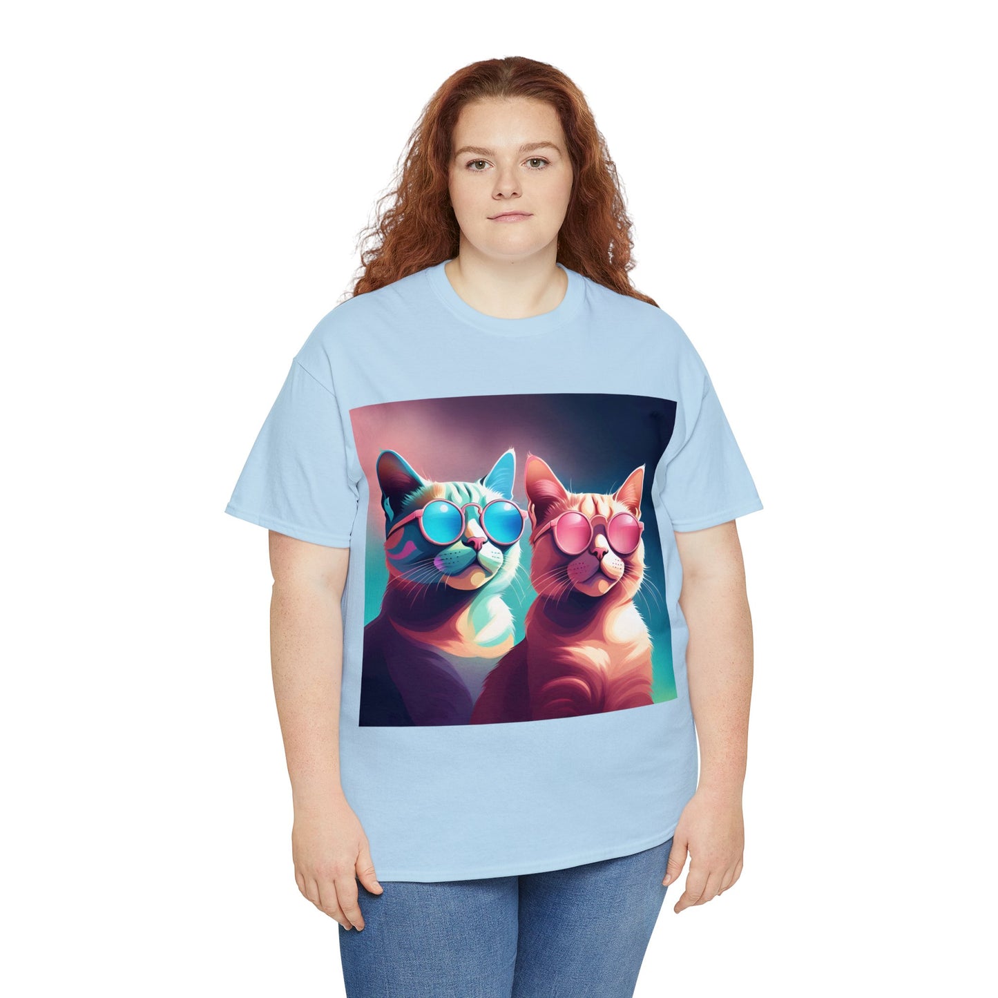 Shades of Whiskers: Twin Cool Cats Tee