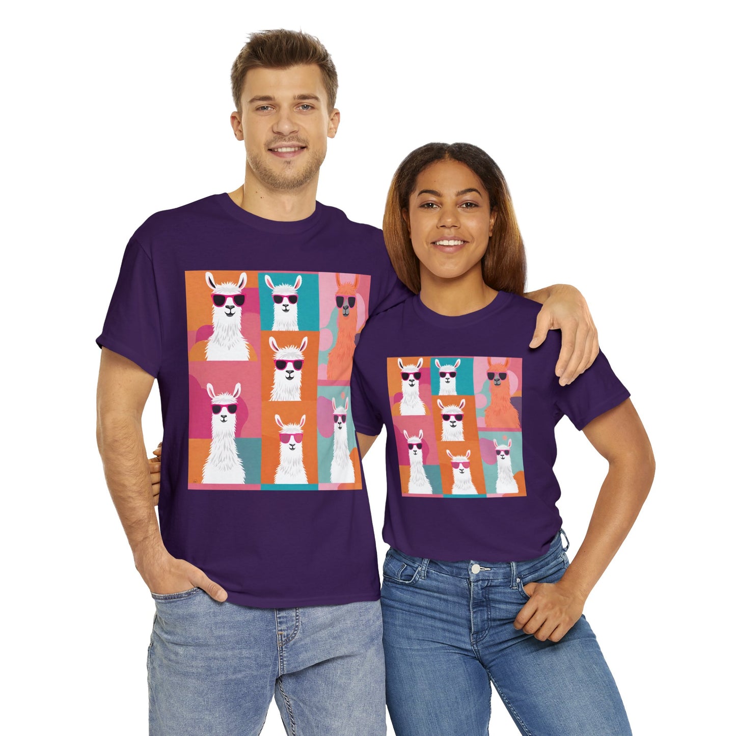 Rainbow Llama Portraits Tee