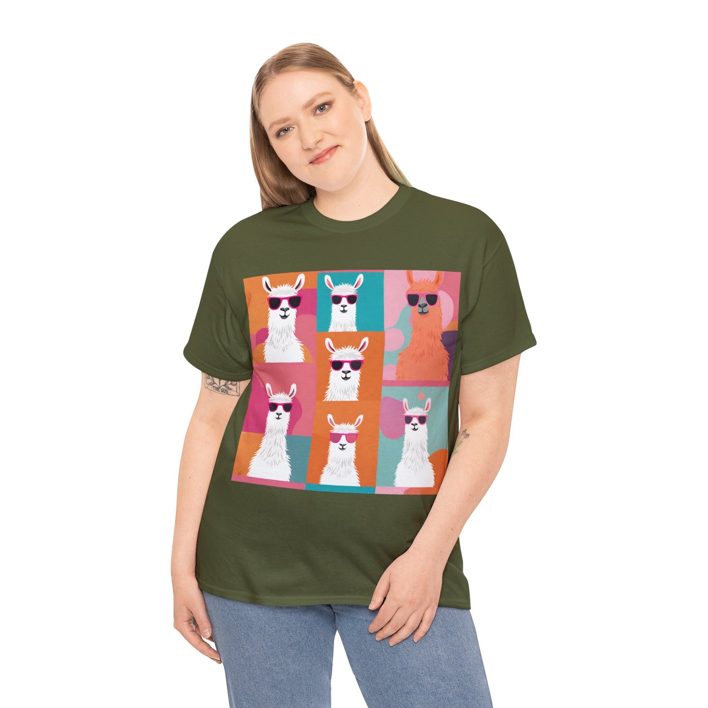 Rainbow Llama Portraits Tee