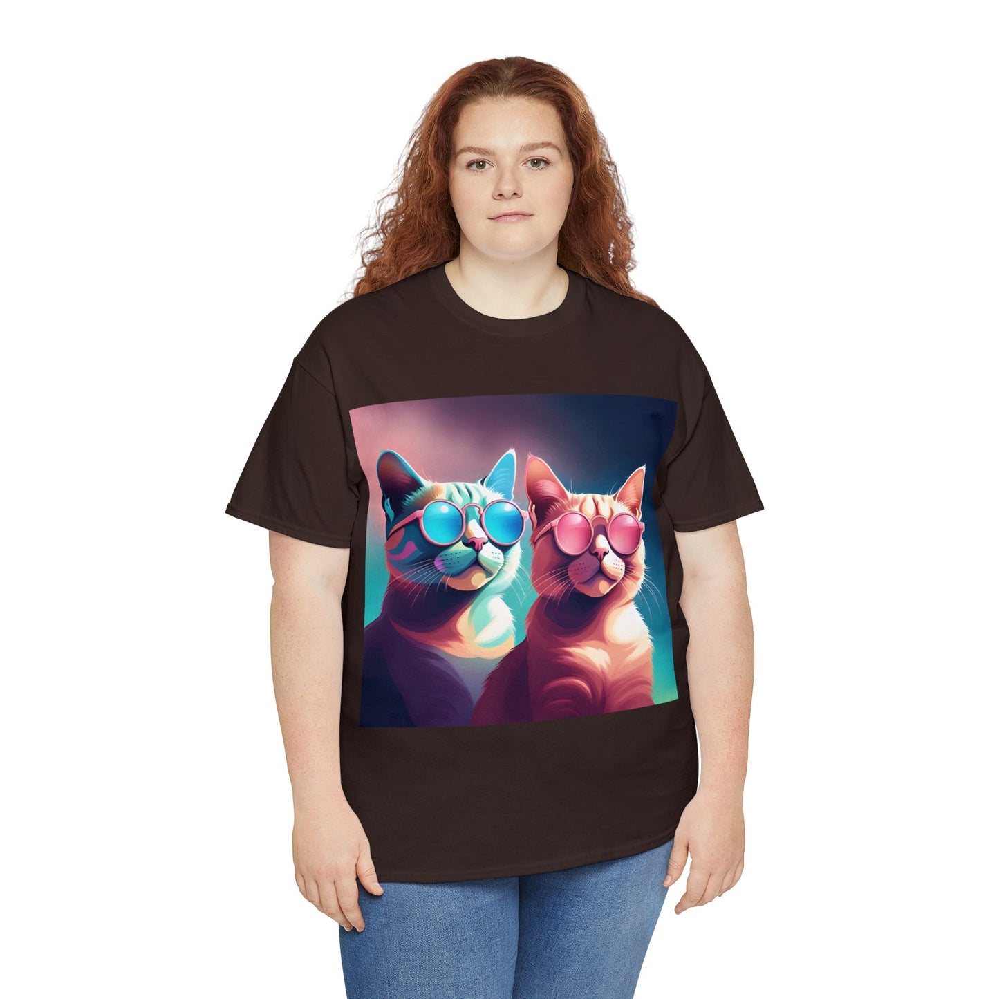Shades of Whiskers: Twin Cool Cats Tee