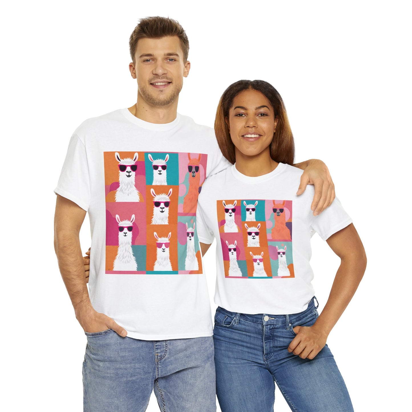 Rainbow Llama Portraits Tee