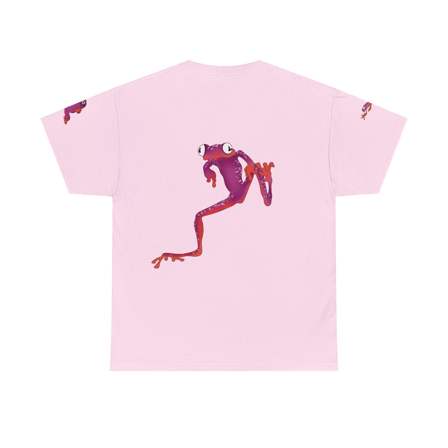 Frogs Dance Tee - Vibrant Pink and Orange Frog T-Shirt