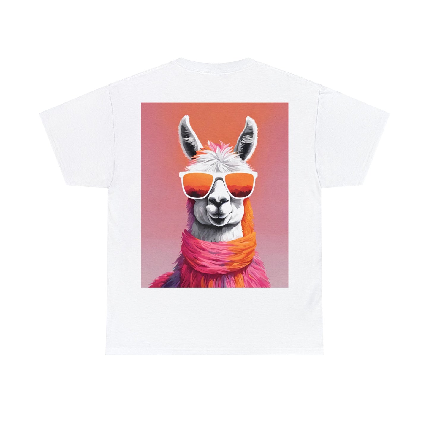 Llama Shades Tee - Tropical Sunset Edition"