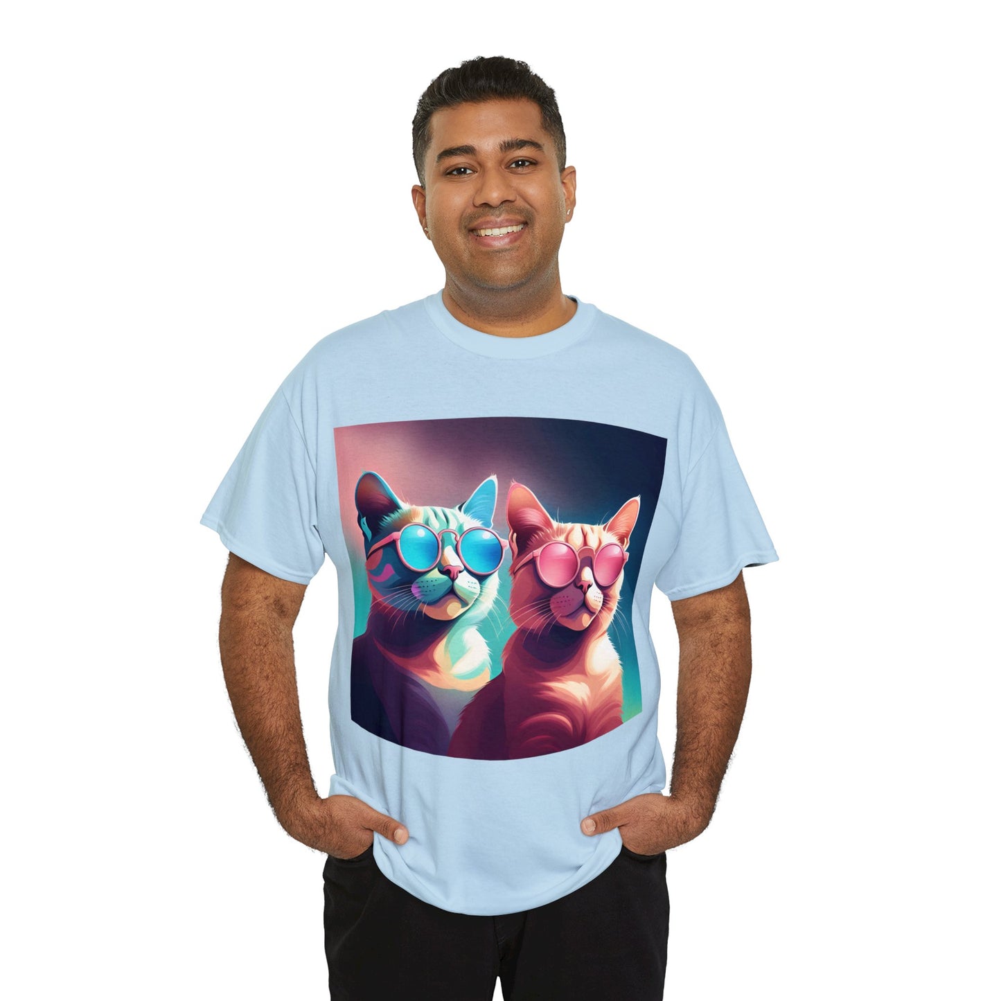 Shades of Whiskers: Twin Cool Cats Tee