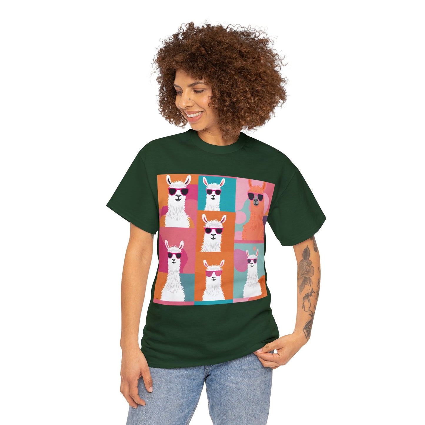Rainbow Llama Portraits Tee