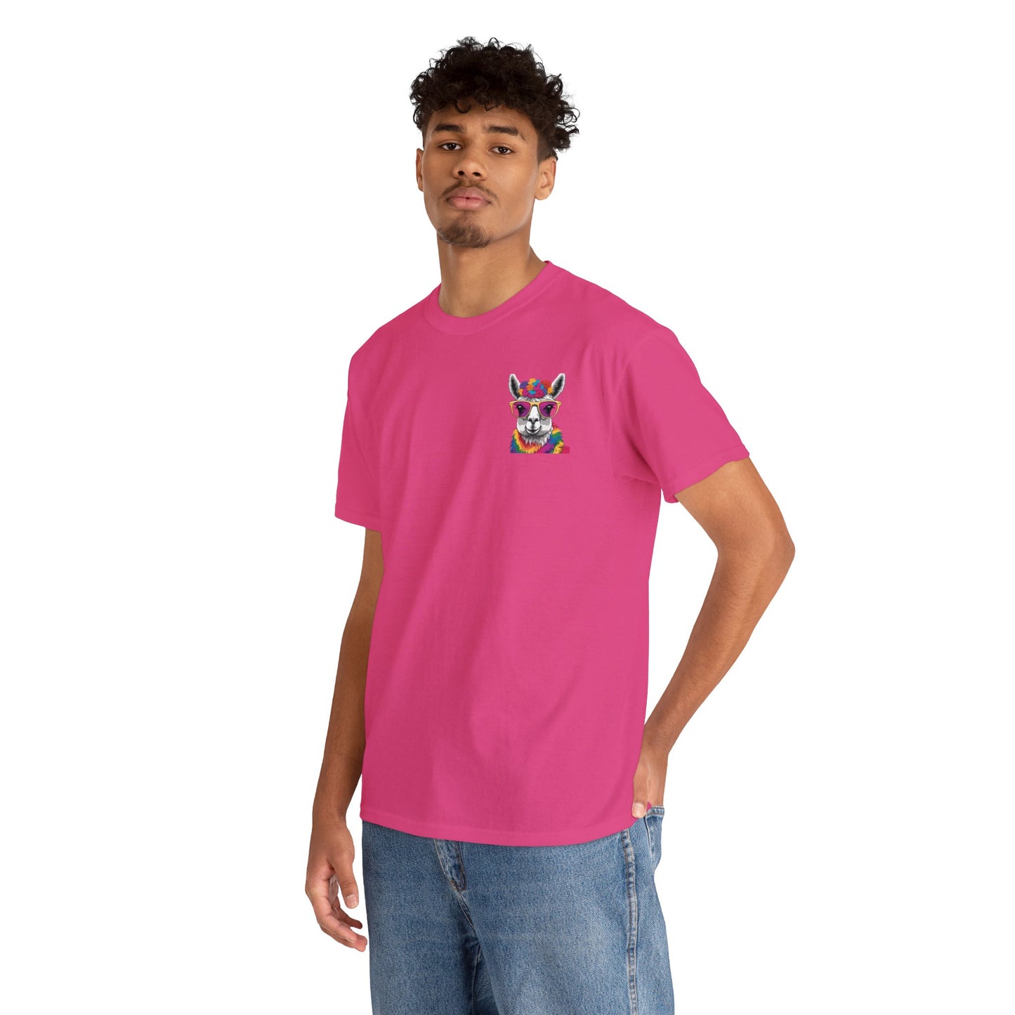 Colourful Llama Unisex Heavy Cotton Tee